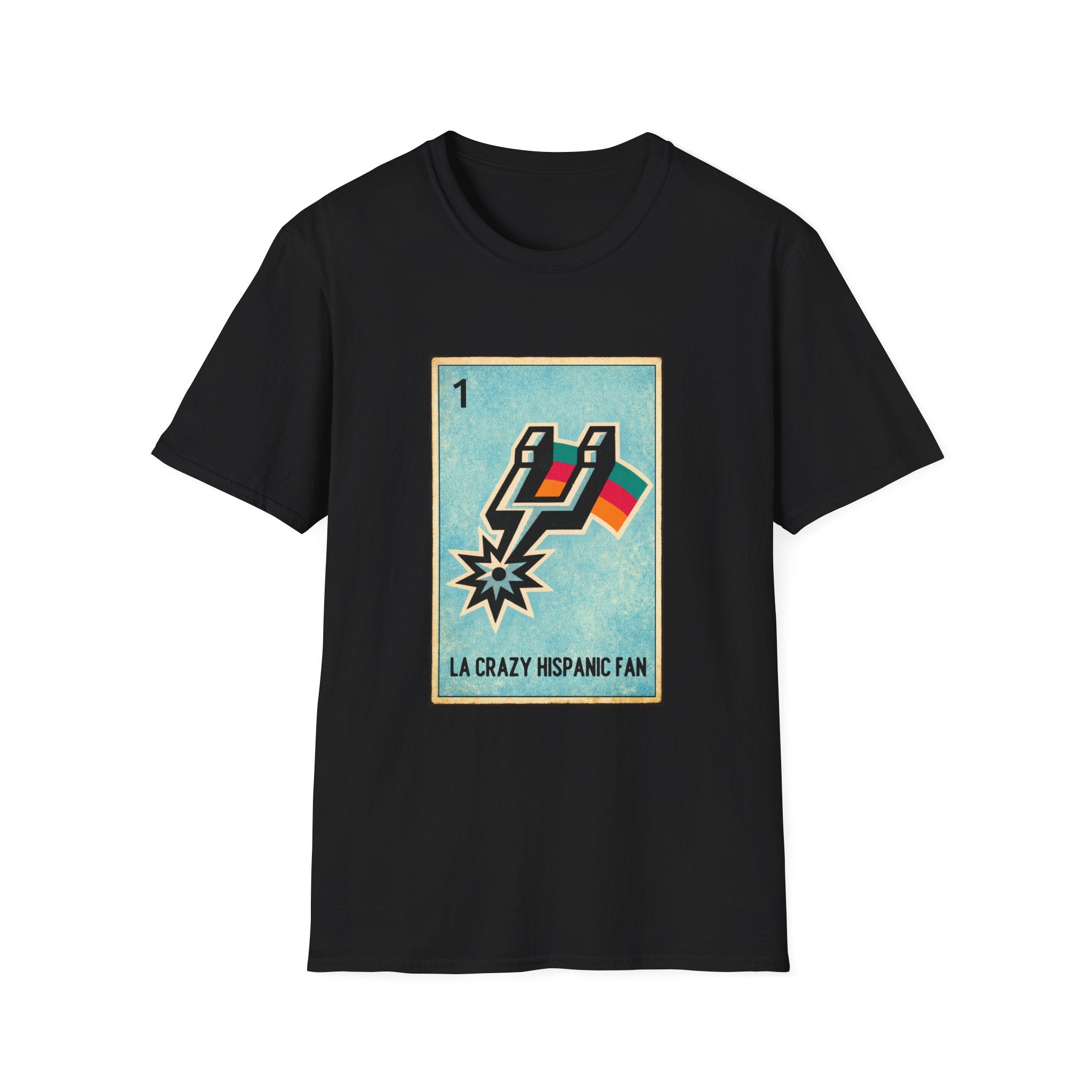 T-Shirt — La Crazy Hispanic Fan Lotería Card Graphic