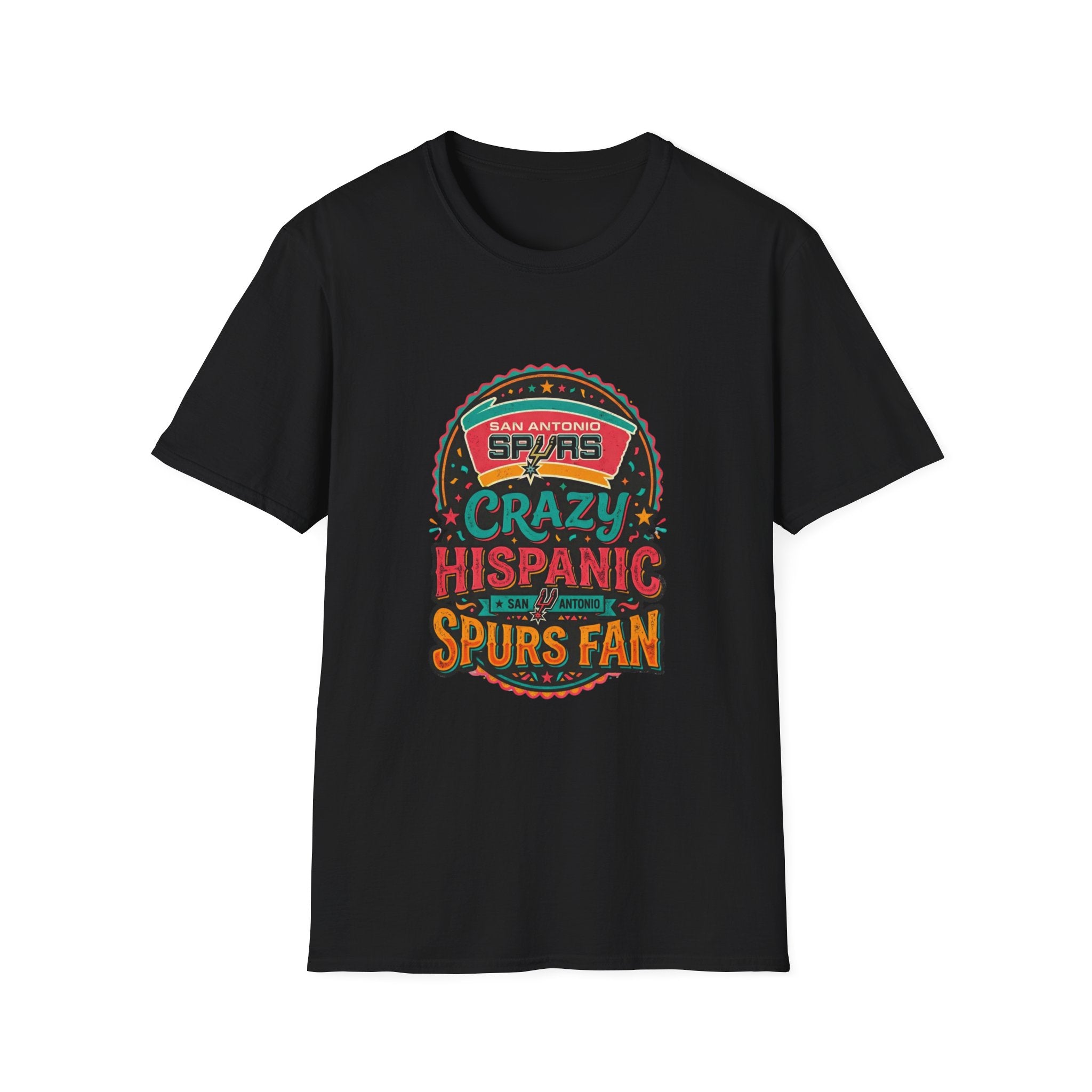 Crazy Hispanic Spurs Fan T-Shirt — San Antonio Basketball Tee