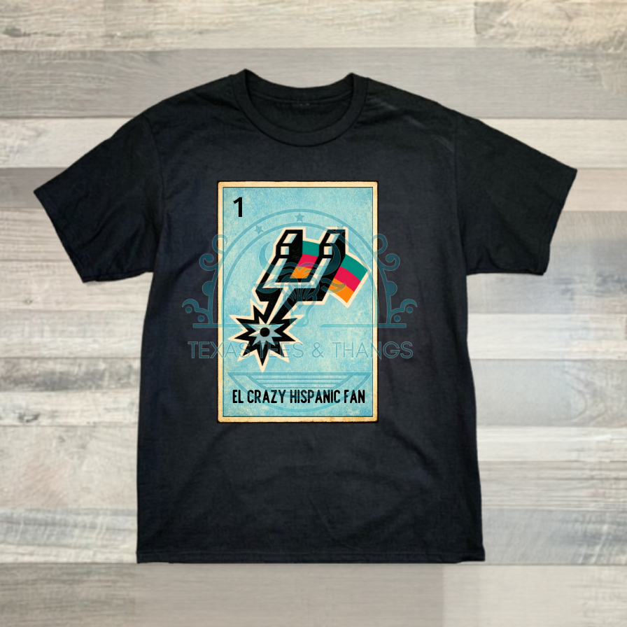 T-Shirt — La Crazy Hispanic Fan Lotería Card Graphic